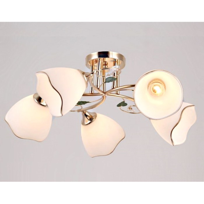 Люстра "Селена" 5xE27x60Вт золото 50x50x25см.