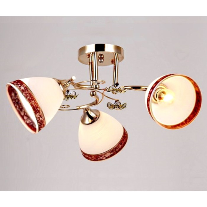 Люстра "Таисия" 3xE27x60Вт золото 50x50x23см.