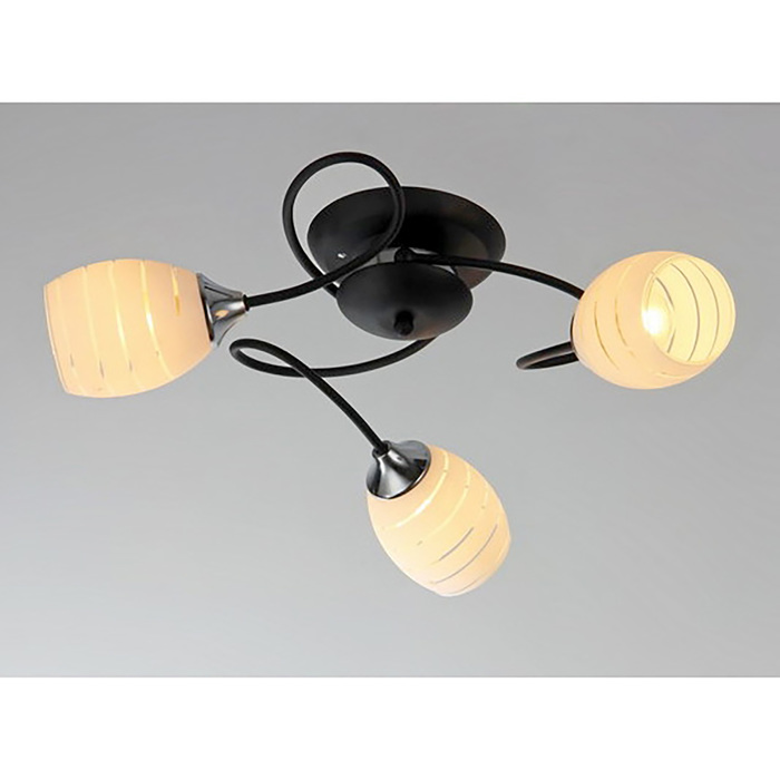 Люстра "Флавия" 3xE27x60Вт черный 50x50x23см.