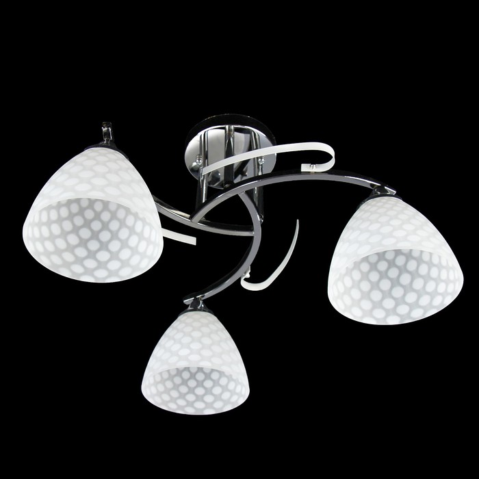 Люстра "Флора" 3xE27x60Вт черный 50x50x35см.