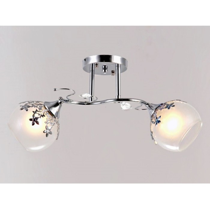 Люстра "Флориана" 2xE27x60Вт хром 45x23x26см.