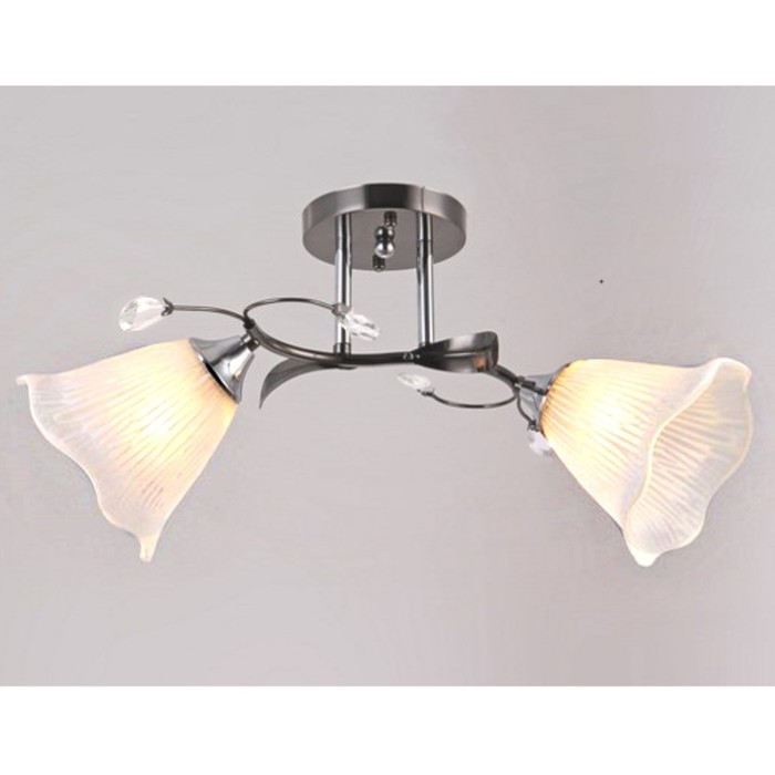 Люстра "Эрика" 2xE27x60Вт черный+хром 45x23x26см.