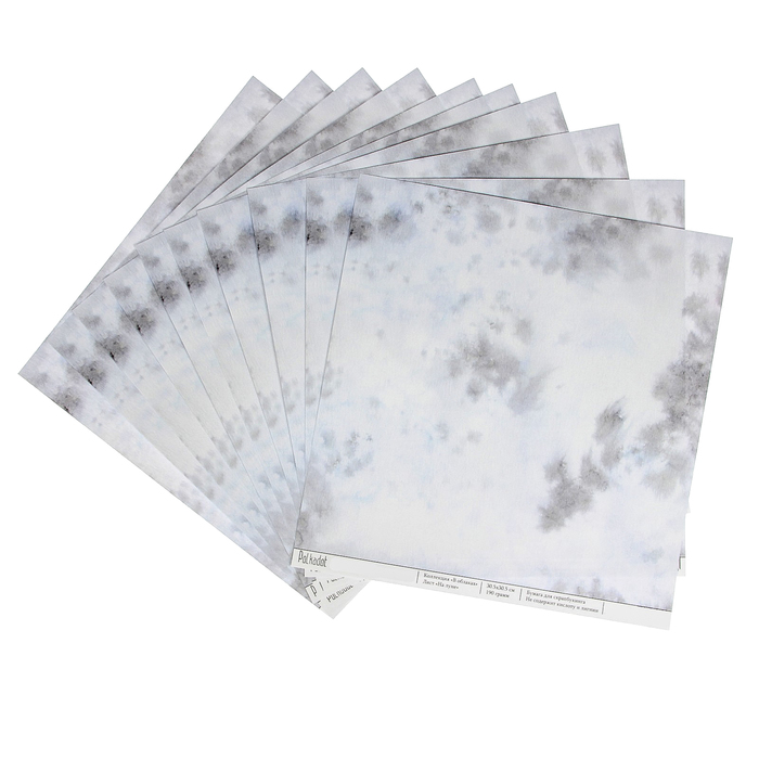 Бумага для скрапбукинга "На луне. В облаках" 30,5х30,5 см