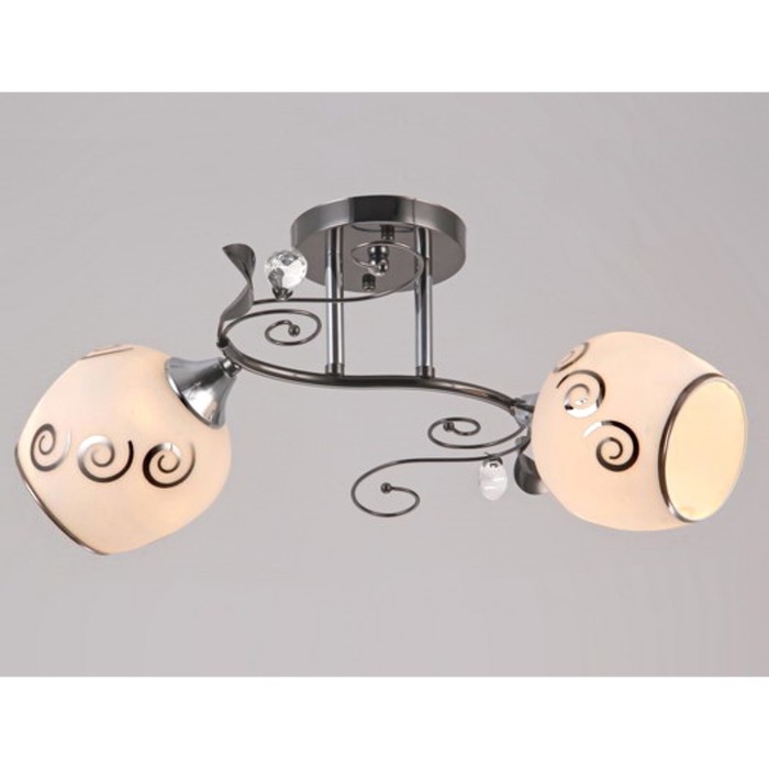 Люстра "Мартин" 2xE27x60Вт черный+хром 45x23x26см.