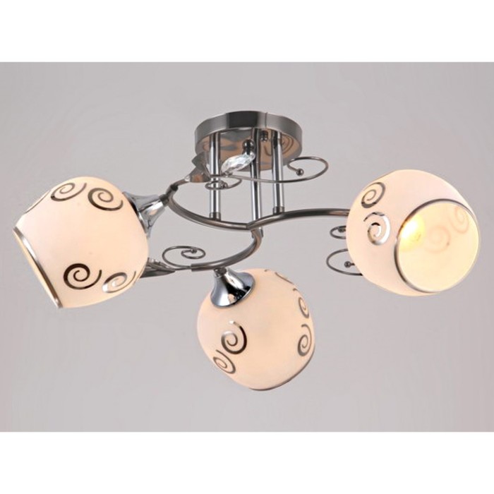 Люстра "Мартин" 3xE27x60Вт черный+хром 50x50x23см.