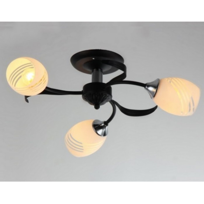 Люстра "Люксен" 3xE27x60Вт черный 50x50x23см.