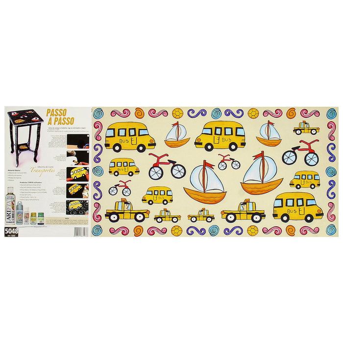 Бумага для декупажа, фальшь-мозаики Соrfix "Транспорт" 27х70 см