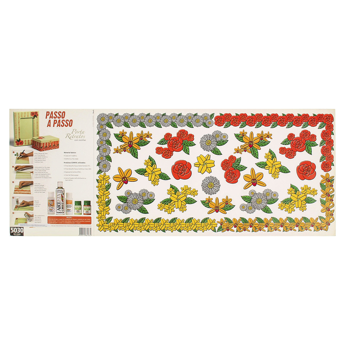 Бумага для декупажа, фальшь-мозаики Соrfix "Флорида" 27х70 см