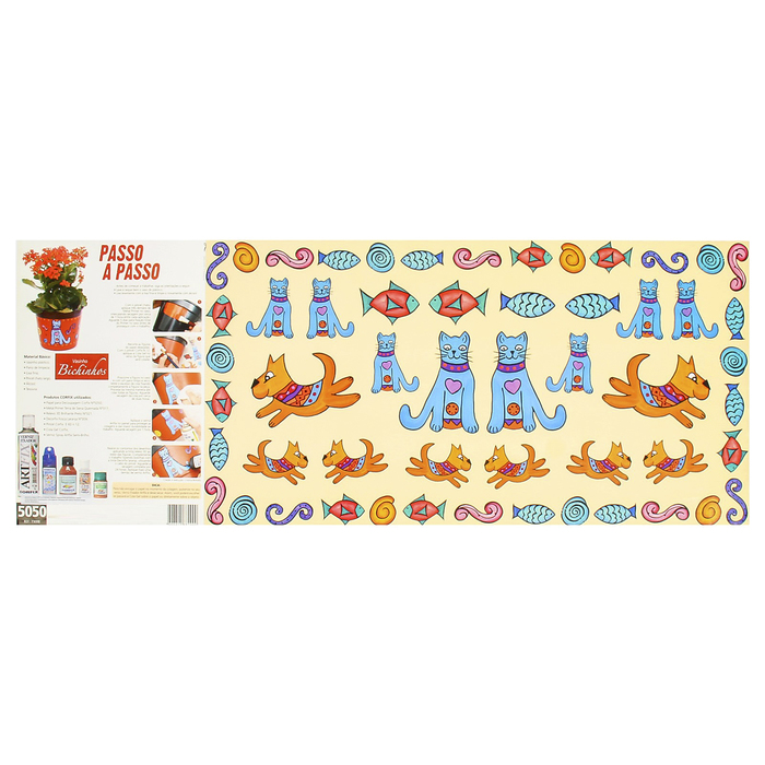 Бумага для декупажа, фальшь-мозаики Соrfix "Домашние животные" 27х70 см