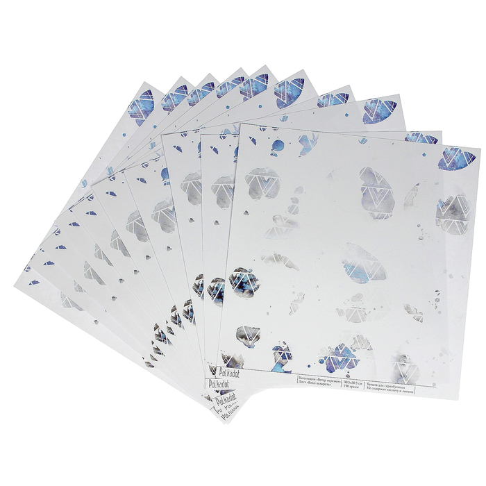 Бумага для скрапбукинга "Бохо-акварель. Ветер перемен" 30,5х30,5 см