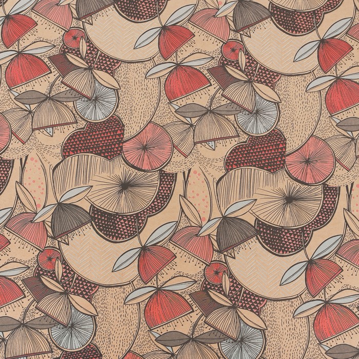 Бумага упаковочная крафтовая «Контур», 50 × 70 см