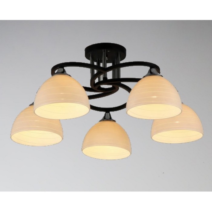 Люстра "Августа" 5xE27x60Вт черный-хром 50x50x25см.