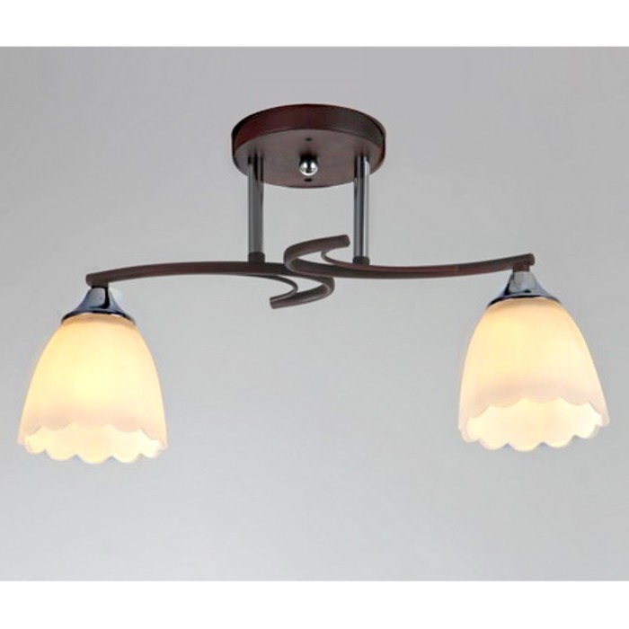 Люстра "Адель" 2xE27x60Вт венге+хром 45x23x26см.