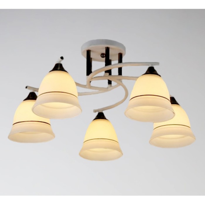 Люстра "Анисия" 5xE27x60Вт белый+черный 50x50x25см.