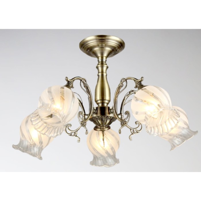 Люстра "Беатриса" 5xE27x60Вт античная бронза 50x50x25см.