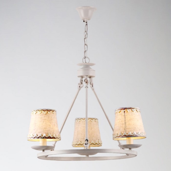 Люстра "Глафира" 3xE14x60Вт белый 45x45x80см.