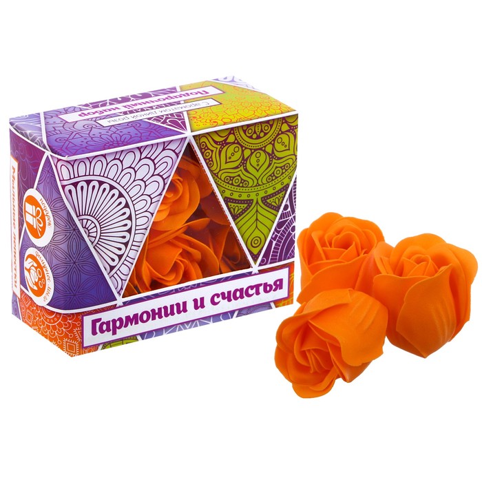 Мыльные лепестки в коробке "Гармонии и счасть", 6 шт.