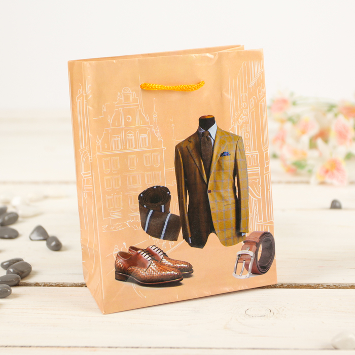 Пакет подарочный 12 х 5 х 15 см