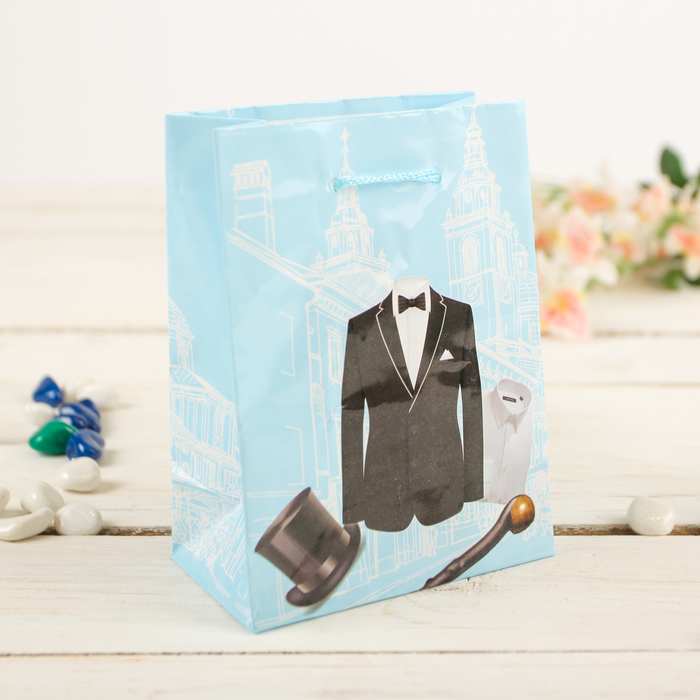 Пакет подарочный 12 х 5 х 15 см