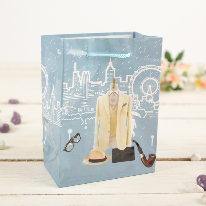 Пакет подарочный 12 х 5 х 15 см