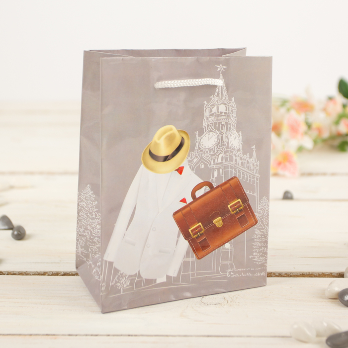 Пакет подарочный 12 х 5 х 15 см