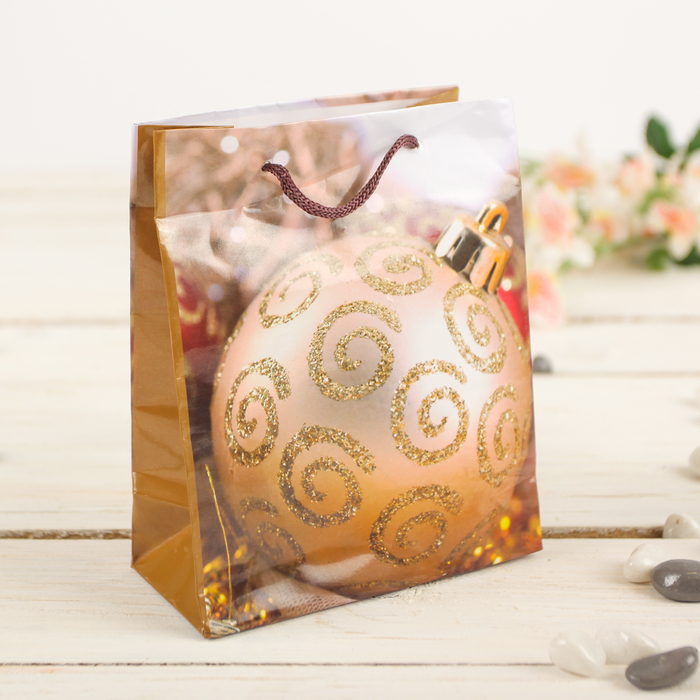 Пакет подарочный "Новогодний", 12 х 5 х 15 см