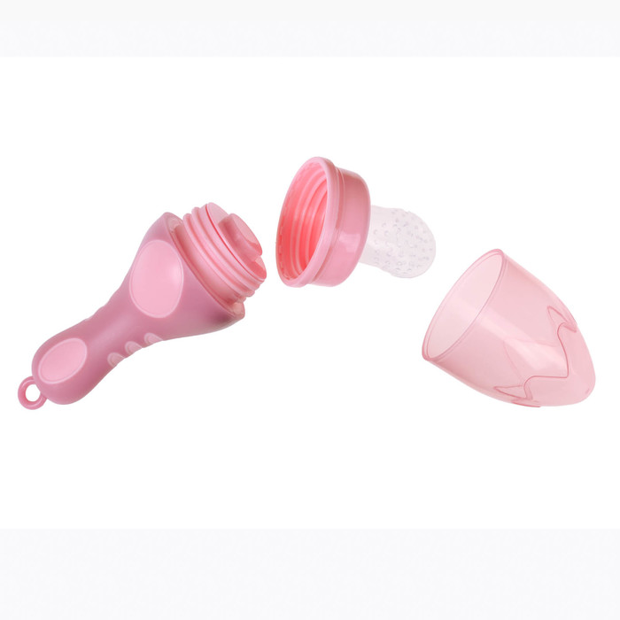 Изделие для прикорма с силиконовой сеточкой, цвет розовый