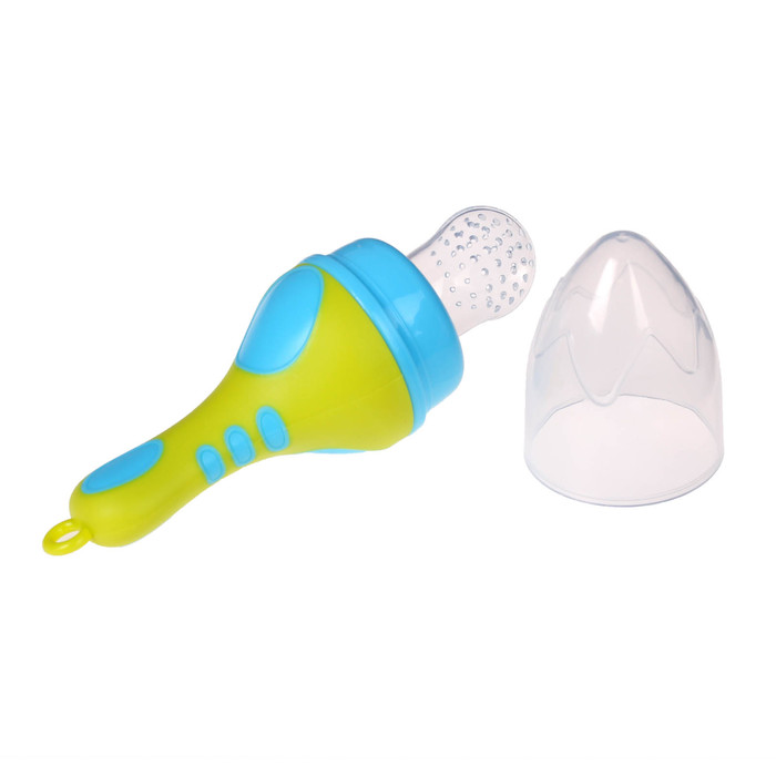 Изделие для прикорма с силиконовой сеточкой, цвет лайм/голубой