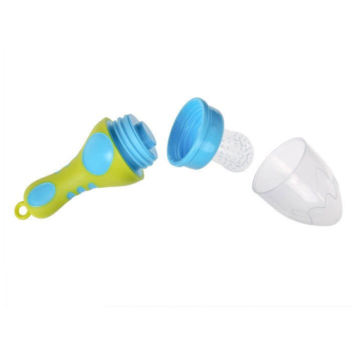 Изделие для прикорма с силиконовой сеточкой, цвет лайм/голубой