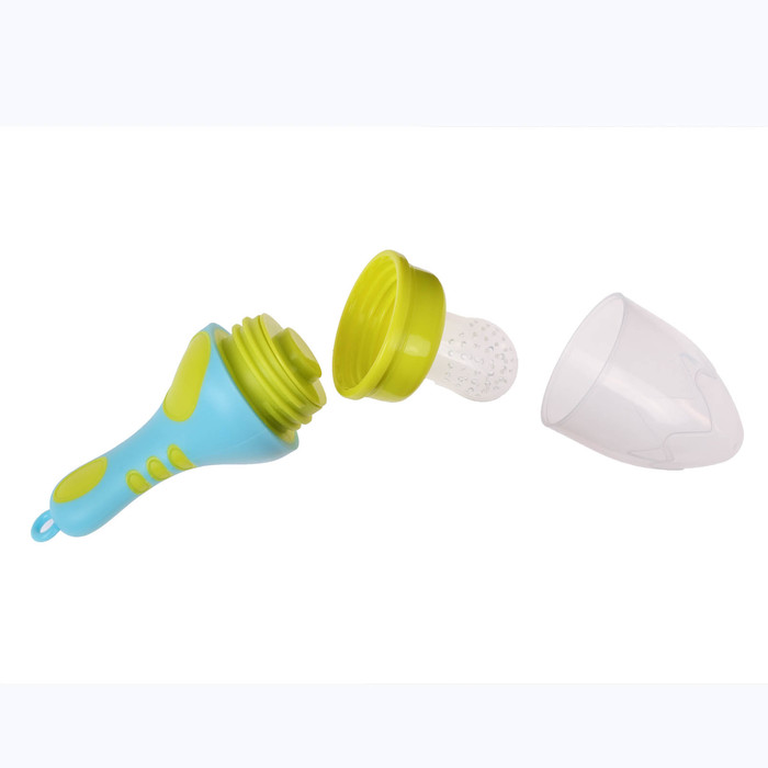 Изделие для прикорма с силиконовой сеточкой, цвет голубой/лайм