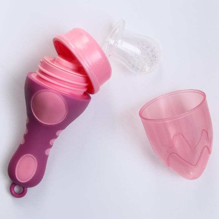 Изделие для прикорма с силиконовой сеточкой, цвет малиновый