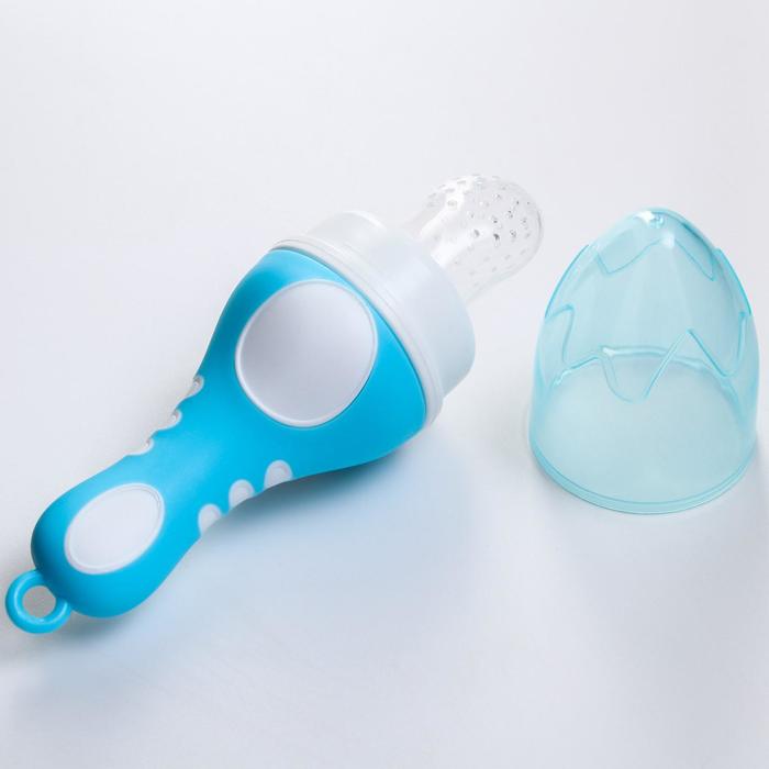 Изделие для прикорма с силиконовой сеточкой, цвет голубой