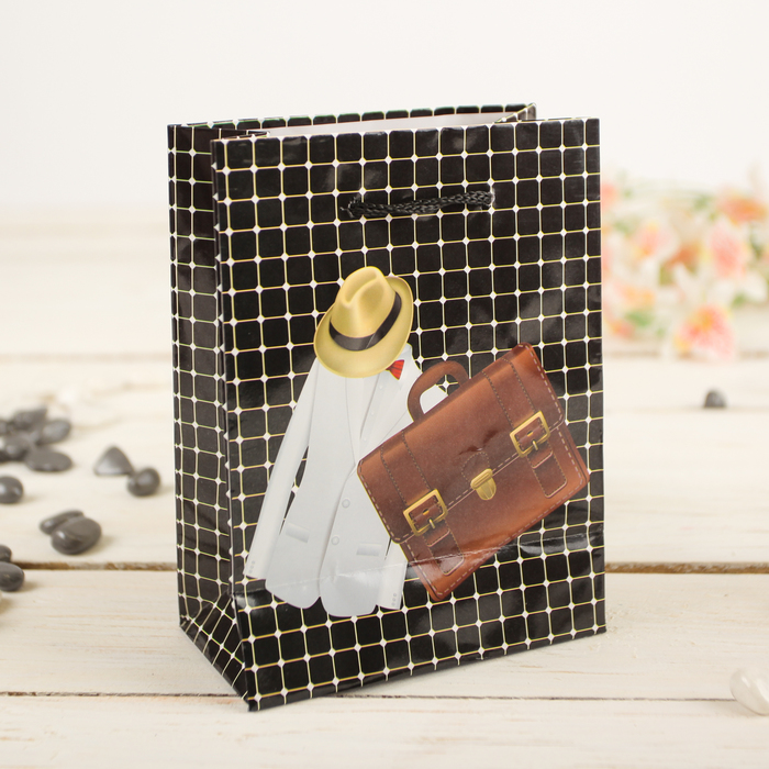 Пакет подарочный 12 х 5 х 15 см