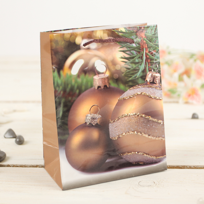 Пакет подарочный "Новогодний", 12 х 5 х 15 см