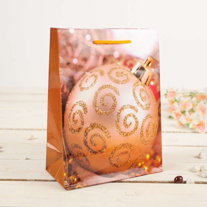 Пакет подарочный "Новогодний", 18 х 8 х 23 см