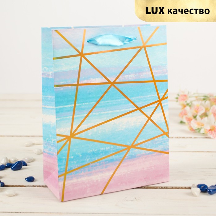 Пакет подарочный "Градиент", 18 х 8 х 24 см