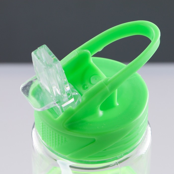 Бутылка для воды 700 мл, прозрачная, с пластиковой мозаикой до середины, микс, 7х26 см