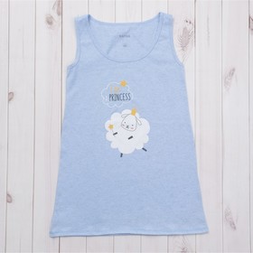 

Майка удлиненная женская KAFTAN "Friends" голуб, р-р 50-52, 100% хлопок