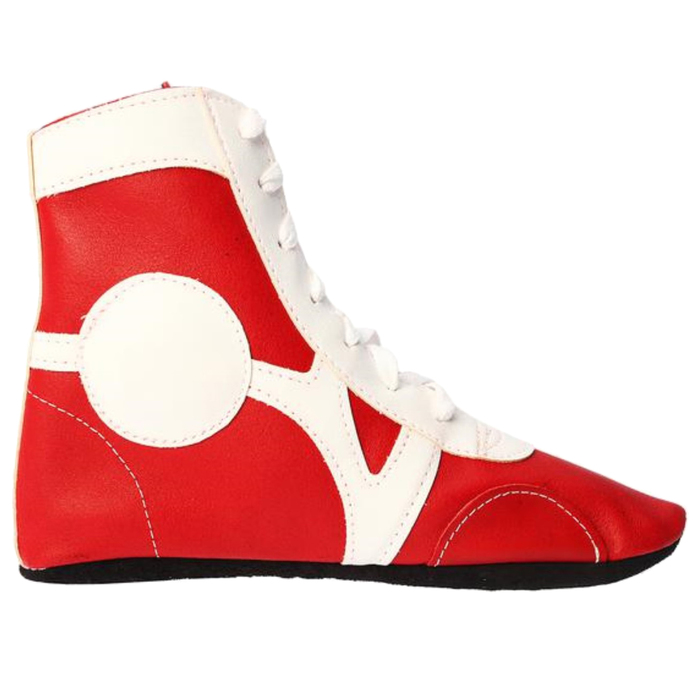 Самбовки RUSCO SPORT кожа  цвет красный р.46