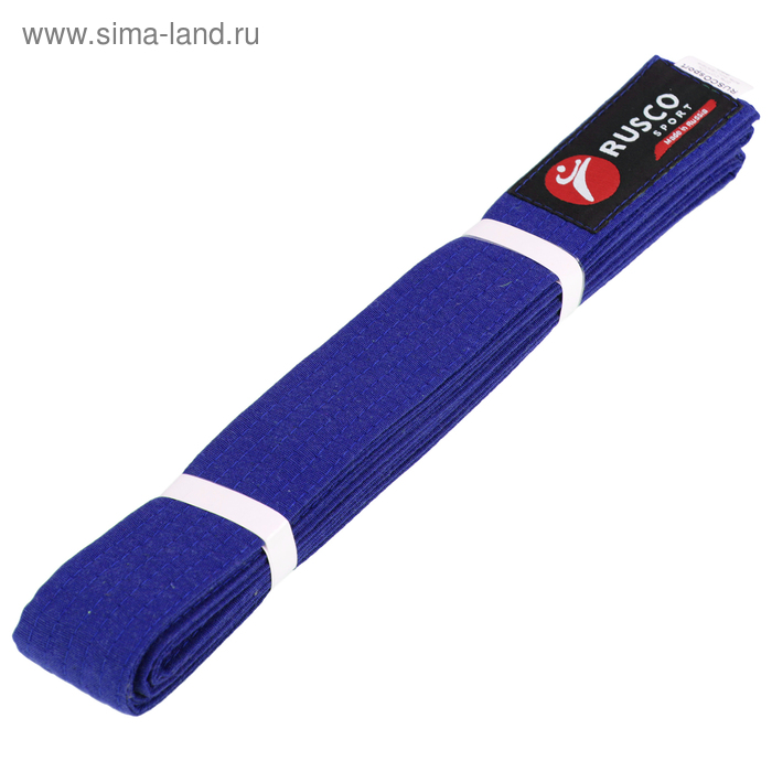 Пояс для карате RuscoSport, длина 2,6 м, цвет синий пояс для карате elite wkf красный длина 300 см