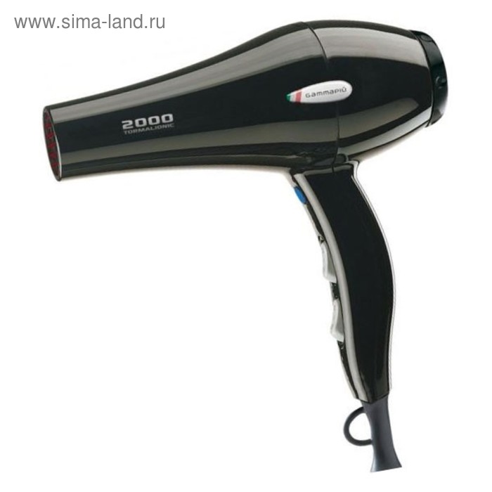 

Фен Gamma PIU-100 MEGA COSMO, 2200 Вт, 3 температурных режима, 1 насадка, черный