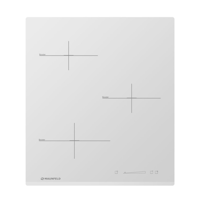 Варочная поверхность Maunfeld MVI45.3HZ.3BT-WH, индукционная, 3 конфорки, белое стекло