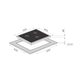 

Варочная поверхность Maunfeld MVI45.3HZ.3BT-WH, индукционная, 3 конфорки, сенсор, белая