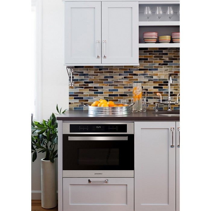 Духовой шкаф Maunfeld MCMO.44.9S, с СВЧ, 44 л, черный/серебристый