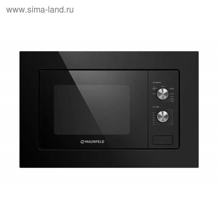 фото Встраиваемая микроволновая печь maunfeld mbmo.20.2pgb, 20 л , черное стекло