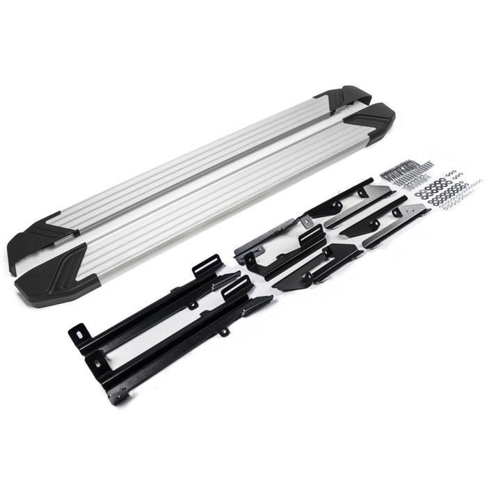 

Пороги на автомобиль "Silver" Rival для Nissan Murano Z52 2016-н.в., 180 см, 2 шт., алюминий, F180AL.4108.3