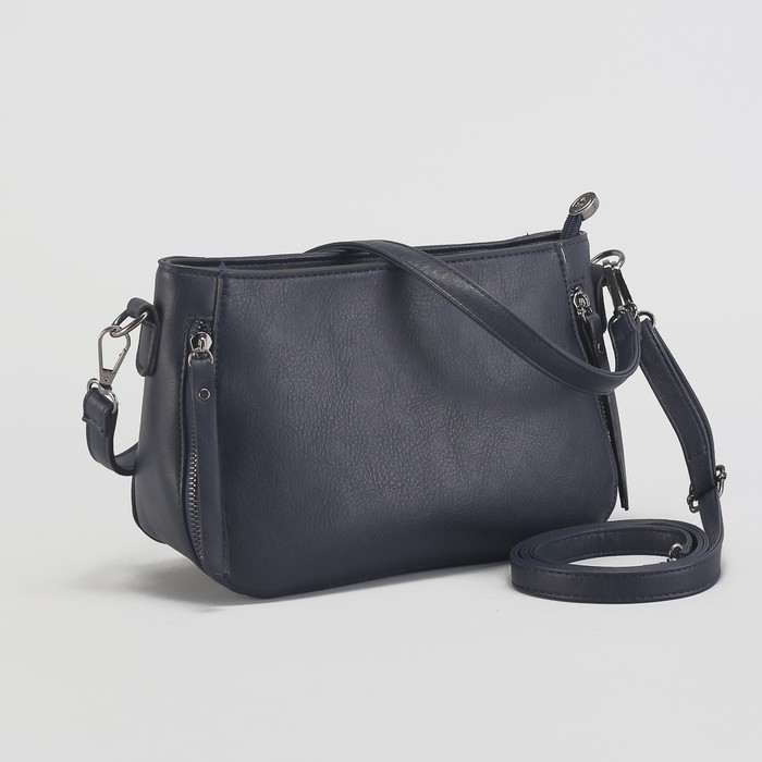 Сумка женская, отдел с перегородкой, наружный карман, цвет синий