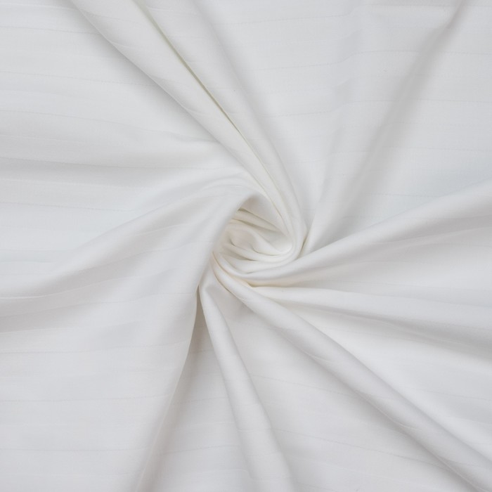 Ткань отбеленная Страйп-сатин (полоска 1х1 см) ш. 220 см, пл. 135 г/м², хлопок 100%