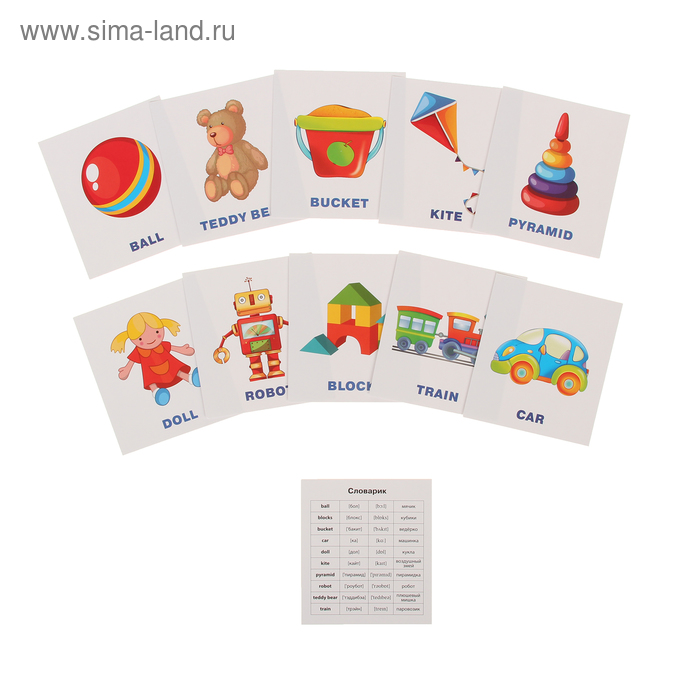 Обучающие карточки English «Игрушки» обучающие карточки english игрушки