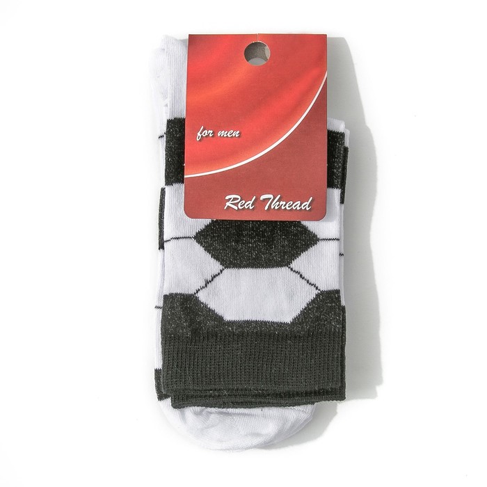 Носки мужские, цвет чёрно-белый, размер 25